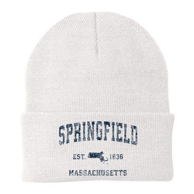 Springfield Massachusetts Ma Vintage Sports Print Beanie