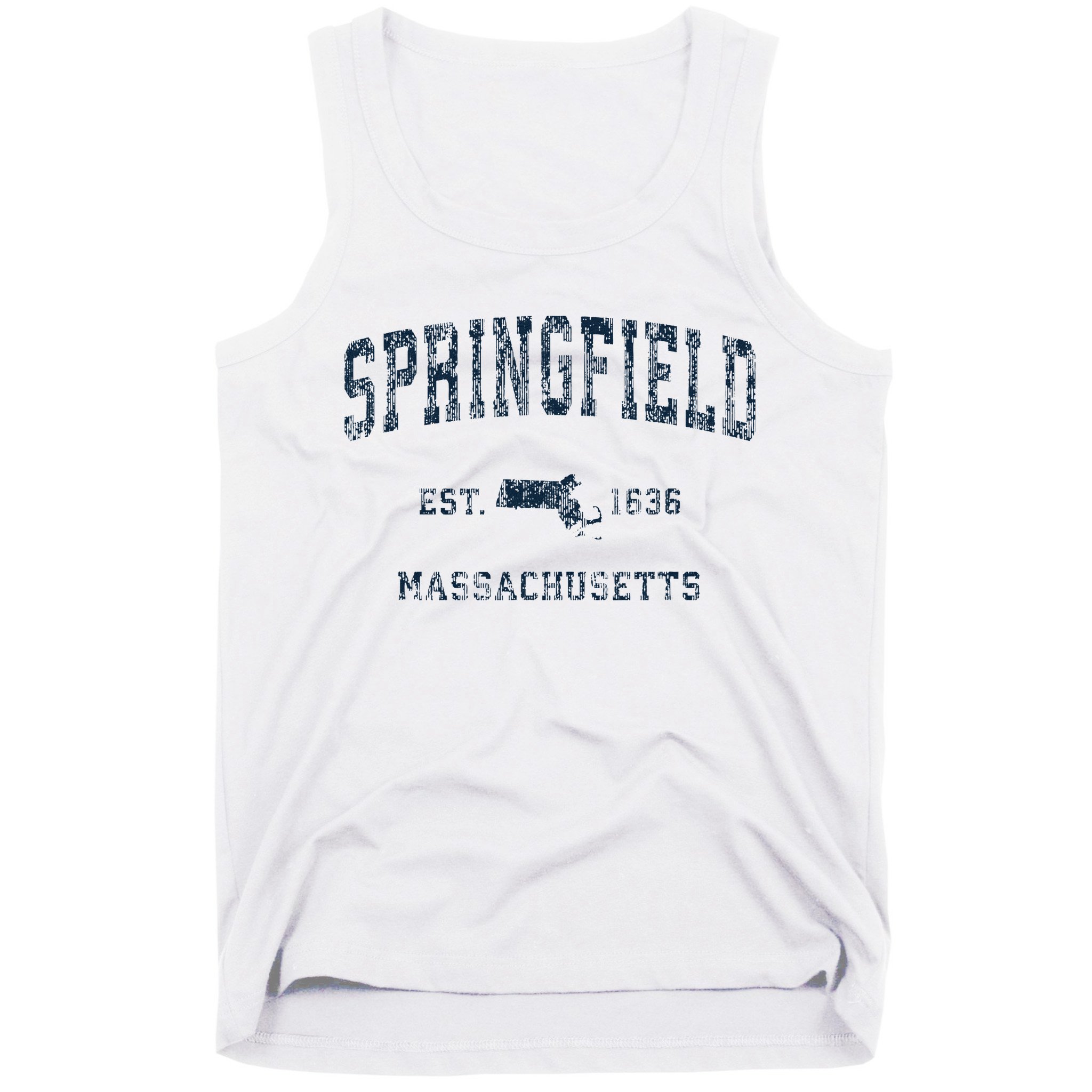 Springfield Massachusetts Ma Vintage Sports Print Tank Top