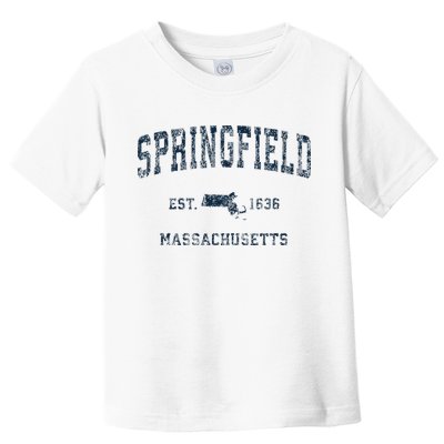 Springfield Massachusetts Ma Vintage Sports Print Toddler T-Shirt