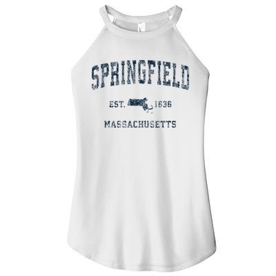 Springfield Massachusetts Ma Vintage Sports Print Women's Perfect Tri Rocker Tank