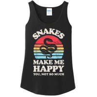 Snakes Make Me Happy You Not So Much Snake Reptile Retro Men Ladies Essential Tank