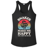 Snakes Make Me Happy You Not So Much Snake Reptile Retro Men Ladies PosiCharge Competitor Racerback Tank