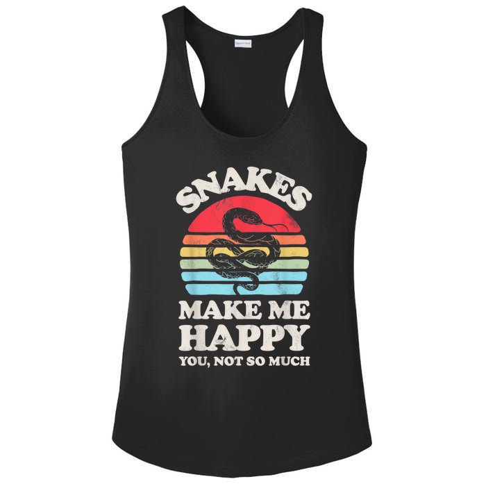 Snakes Make Me Happy You Not So Much Snake Reptile Retro Men Ladies PosiCharge Competitor Racerback Tank