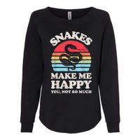 Snakes Make Me Happy You Not So Much Snake Reptile Retro Men Womens California Wash Sweatshirt