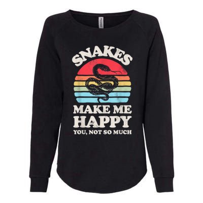 Snakes Make Me Happy You Not So Much Snake Reptile Retro Men Womens California Wash Sweatshirt