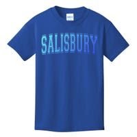 Salisbury Md Maryland Usa Vintage Sports Varsity Style Funny Gift Kids T-Shirt