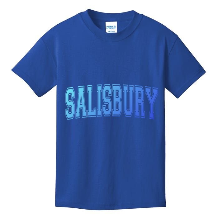 Salisbury Md Maryland Usa Vintage Sports Varsity Style Funny Gift Kids T-Shirt