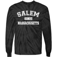 Salem Massachusetts Ma Established Vintage Sports Tie-Dye Long Sleeve Shirt