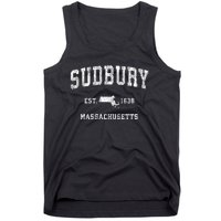 Sudbury Massachusetts Ma Vintage Athletic Sports Tank Top