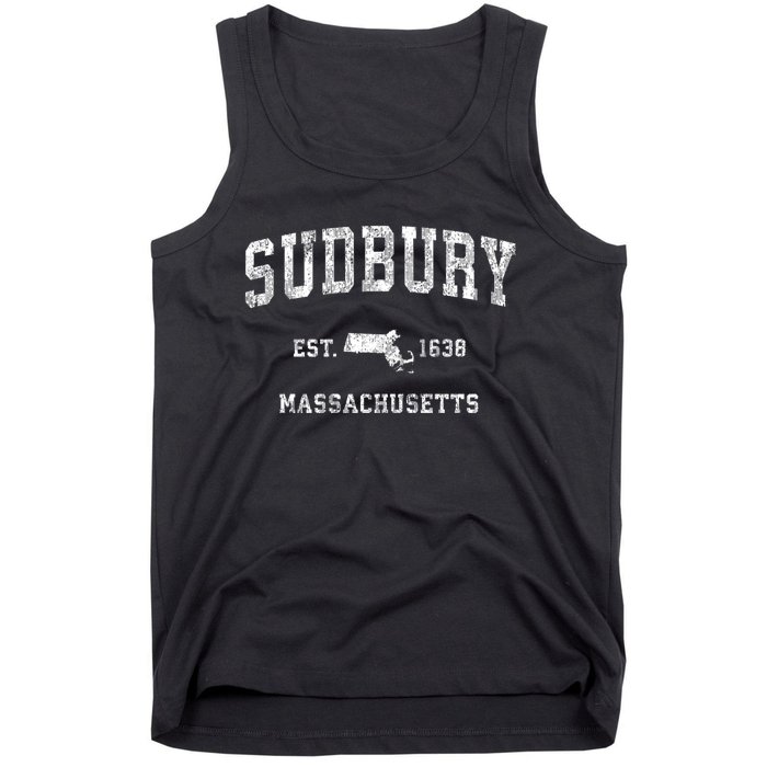 Sudbury Massachusetts Ma Vintage Athletic Sports Tank Top