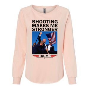 Shooting Makes Me Stronger Donald Trump 2024 Womens California Wash Sweatshirt