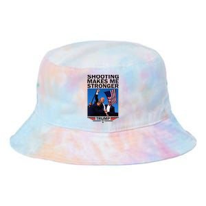 Shooting Makes Me Stronger Donald Trump 2024 Tie Dye Newport Bucket Hat