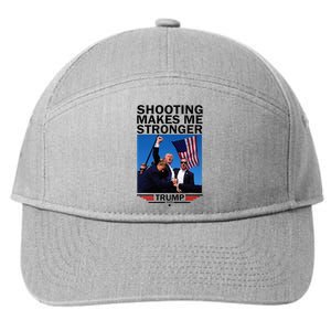 Shooting Makes Me Stronger Donald Trump 2024 7-Panel Snapback Hat