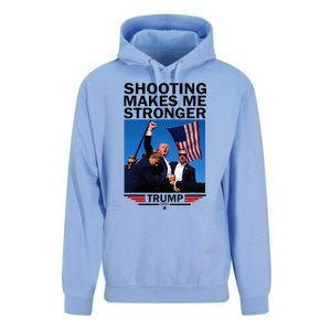 Shooting Makes Me Stronger Donald Trump 2024 Unisex Surf Hoodie