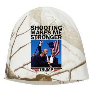 Shooting Makes Me Stronger Donald Trump 2024 Kati - Camo Knit Beanie