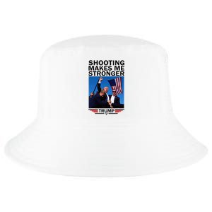 Shooting Makes Me Stronger Donald Trump 2024 Cool Comfort Performance Bucket Hat