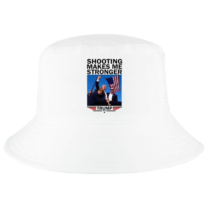 Shooting Makes Me Stronger Donald Trump 2024 Cool Comfort Performance Bucket Hat