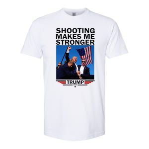 Shooting Makes Me Stronger Donald Trump 2024 Softstyle CVC T-Shirt