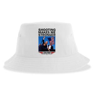 Shooting Makes Me Stronger Donald Trump 2024 Sustainable Bucket Hat