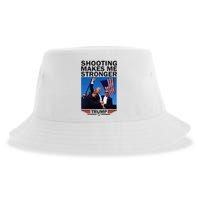 Shooting Makes Me Stronger Donald Trump 2024 Sustainable Bucket Hat