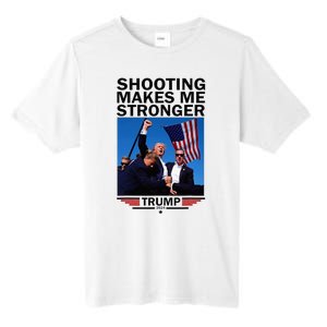 Shooting Makes Me Stronger Donald Trump 2024 Tall Fusion ChromaSoft Performance T-Shirt