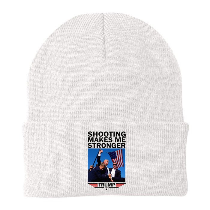 Shooting Makes Me Stronger Donald Trump 2024 Knit Cap Winter Beanie