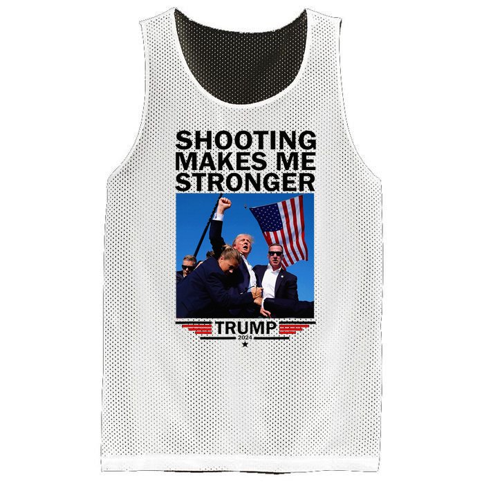 Shooting Makes Me Stronger Donald Trump 2024 Mesh Reversible Basketball Jersey Tank