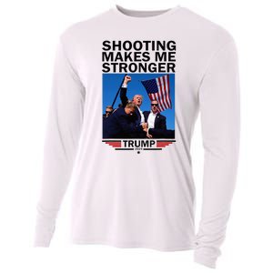 Shooting Makes Me Stronger Donald Trump 2024 Cooling Performance Long Sleeve Crew