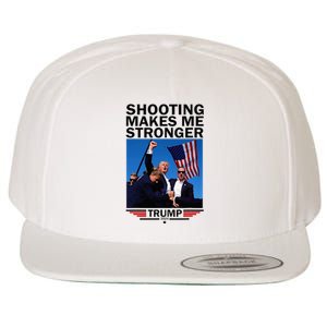 Shooting Makes Me Stronger Donald Trump 2024 Wool Snapback Cap