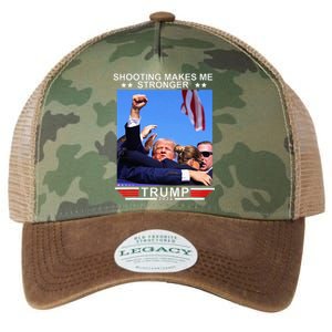 Shooting Makes Me Stronger Trump 2024 Legacy Tie Dye Trucker Hat