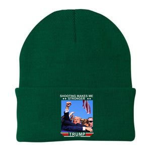 Shooting Makes Me Stronger Trump 2024 Knit Cap Winter Beanie