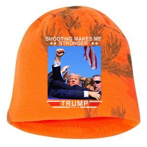 Shooting Makes Me Stronger Trump 2024 Kati - Camo Knit Beanie