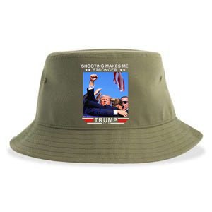 Shooting Makes Me Stronger Trump 2024 Sustainable Bucket Hat