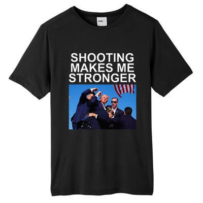 Shooting Makes Me Stronger Trump 2024 Tall Fusion ChromaSoft Performance T-Shirt