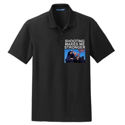 Shooting Makes Me Stronger Trump 2024 Dry Zone Grid Polo