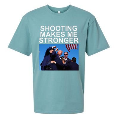 Shooting Makes Me Stronger Trump 2024 Sueded Cloud Jersey T-Shirt