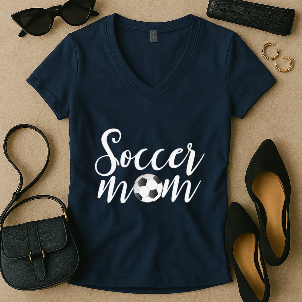 Soccer Mom Mothers Day Gifts For Mom Women's V-Neck T-Shirt