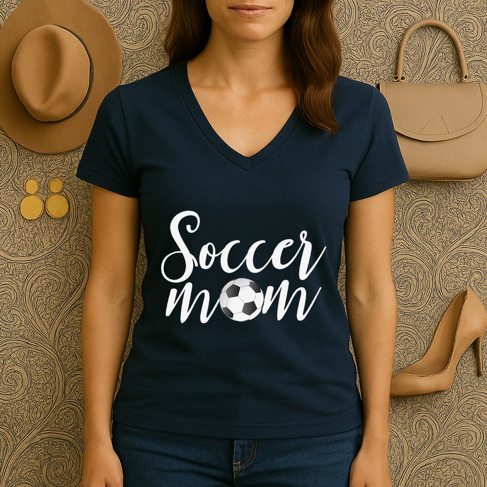 Soccer Mom Mothers Day Gifts For Mom Women's V-Neck T-Shirt