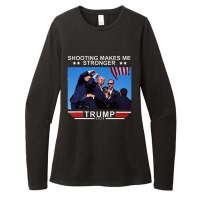 Shooting Makes Me Stronger Trump 2024 Womens CVC Long Sleeve Shirt