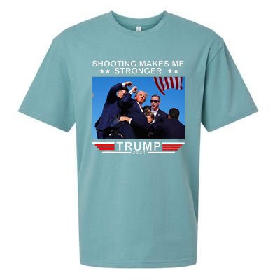 Shooting Makes Me Stronger Trump 2024 Sueded Cloud Jersey T-Shirt