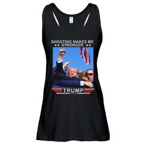 Shooting Makes Me Stronger Trump 2024 Election Design Ladies Essential Flowy Tank