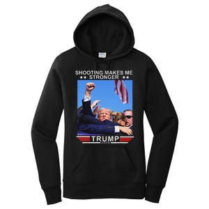 Shooting Makes Me Stronger Trump 2024 Election Design Women's Pullover Hoodie