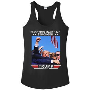 Shooting Makes Me Stronger Trump 2024 Election Design Ladies PosiCharge Competitor Racerback Tank