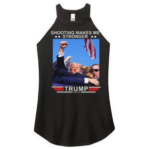 Shooting Makes Me Stronger Trump 2024 Election Design Women's Perfect Tri Rocker Tank