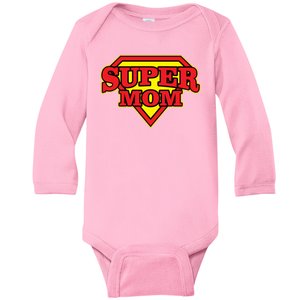 Super Mom Mother's Day Gift Baby Long Sleeve Bodysuit