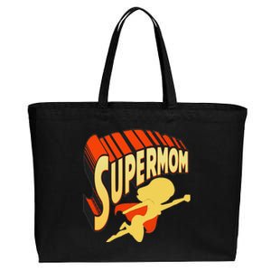 Super Mom Mothers Day & Birthday Gift For Mom Super Hero Cotton Canvas Jumbo Tote