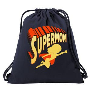 Super Mom Mothers Day & Birthday Gift For Mom Super Hero Drawstring Bag