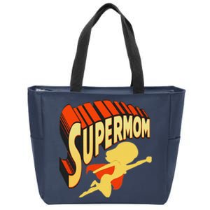 Super Mom Mothers Day & Birthday Gift For Mom Super Hero Zip Tote Bag