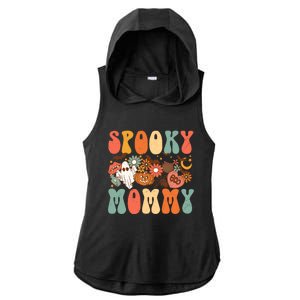 Spooky Mommy Matching Funny Gift Retro Halloween Ghost Witchy Gift Ladies PosiCharge Tri-Blend Wicking Draft Hoodie Tank