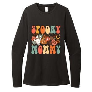 Spooky Mommy Matching Funny Gift Retro Halloween Ghost Witchy Gift Womens CVC Long Sleeve Shirt